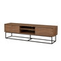Hanah Home Laxus Takım 10 Conjunto de Muebles de Salón Nogal y Negro